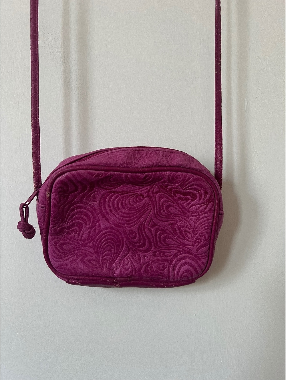 Pink Embossed Mini Crossbody Bag - Picture 7 of 7